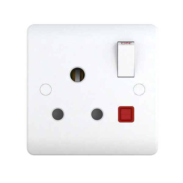 15 Amp 1 Gang Switched Socket with Neon