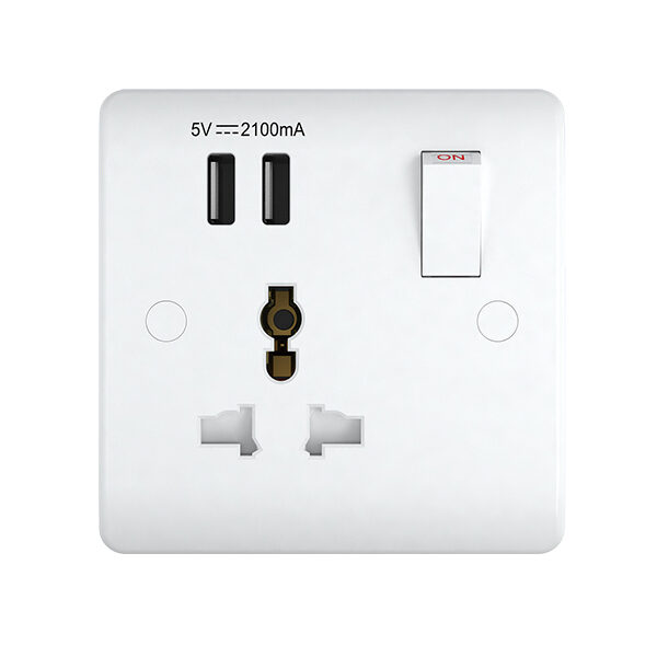 1G Multi Function S/Socket with 2.1 Amp USB Outlet