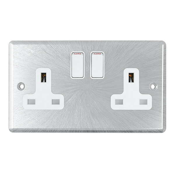 13 Amp 2 Gang Switched Socket SP