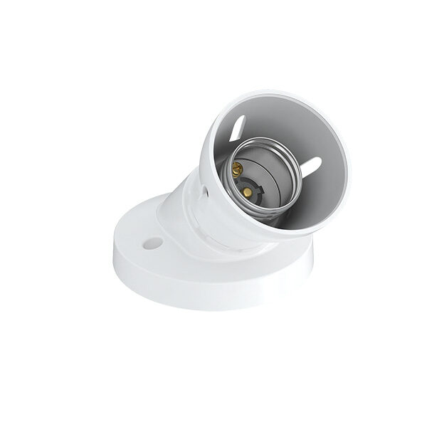 45° Angled Batten Lamp Holder E27, Home Skirt